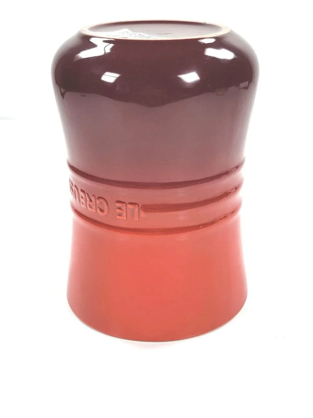 NEW Le Creuset Signature Cerise Red Ceramic Utensil Crock Holder Cream Interior